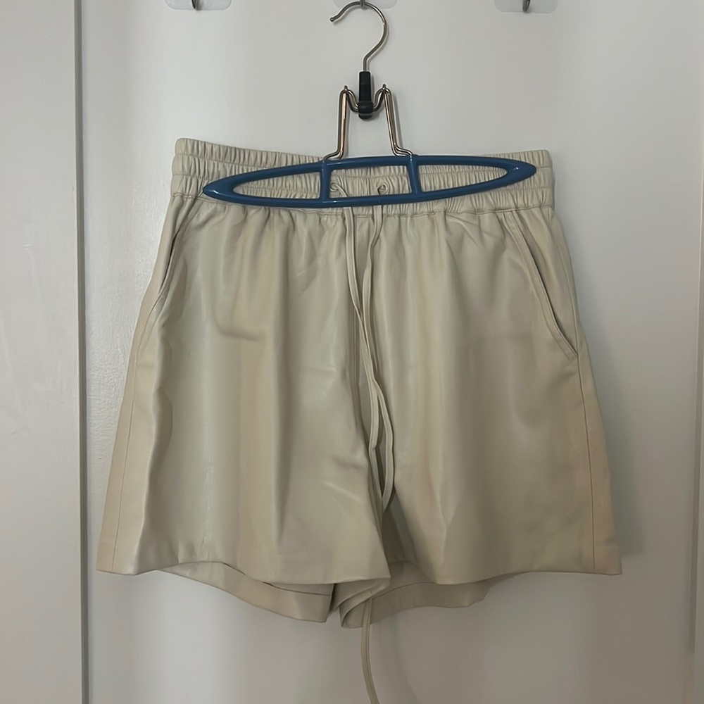 Good American Leather Shorts